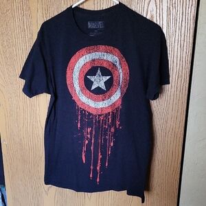 Marvel Captain America Navy Tee Sz M